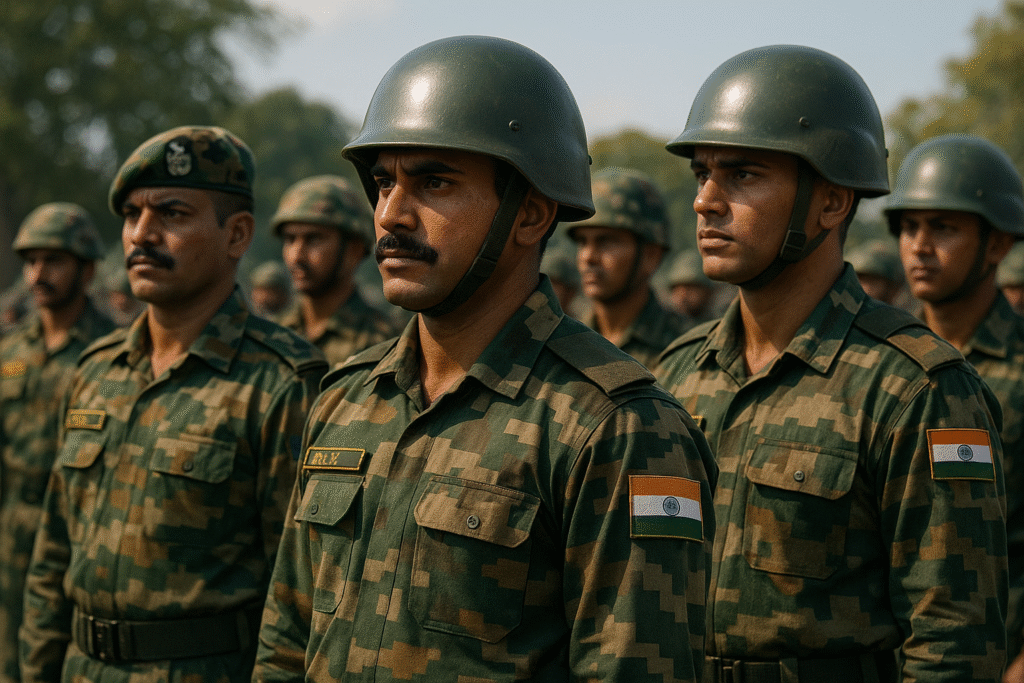visual image of indian military
